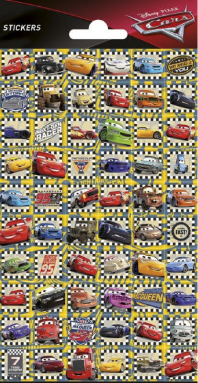 stickervel Cars jongens papier 60 stuks