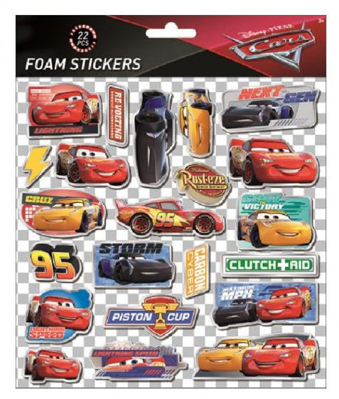 stickervel Cars junior 24 x 20,5 cm foam 22 stuks