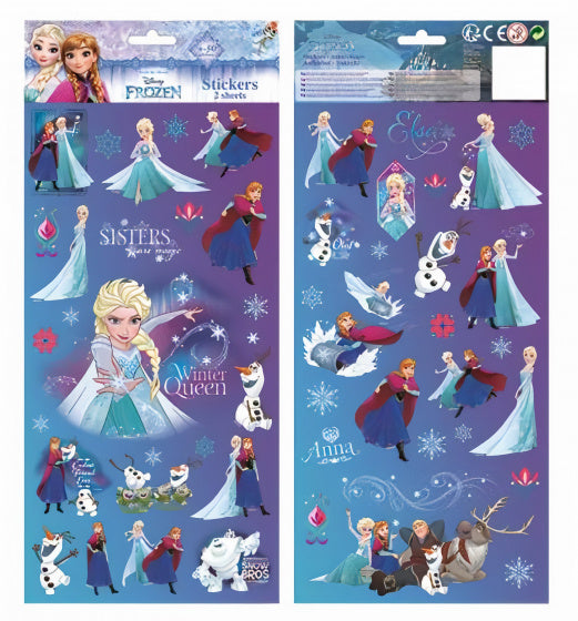 stickervel Frozen junior 35,5 cm papier paars 2-delig