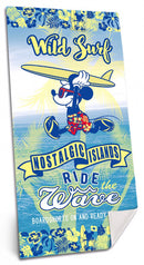 strandlaken Mickey Mouse 140 x 70 cm katoen blauw/geel