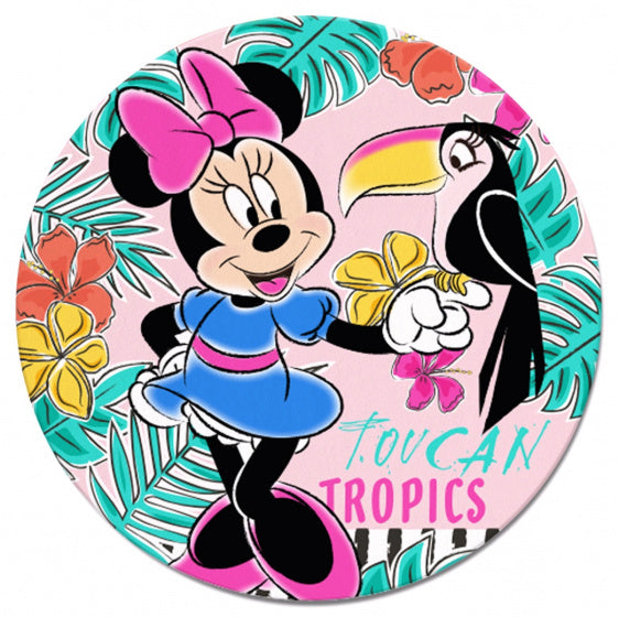 strandlaken Minnie Mouse 120 cm polyester roze/groen