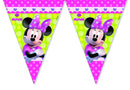 vlaggenlijn Minnie Mouse junior 2 meter groen/roze