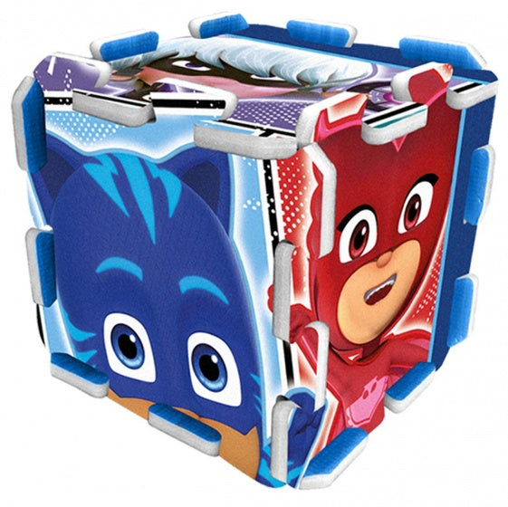 vloerpuzzel PJ Masks junior 88 cm blauw 9-delig