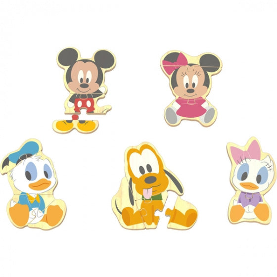 vormenpuzzel Mickey Mouse junior hout 16-delig