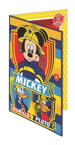 wenskaart 3D Mickey 20,5 x 14,5 cm papier geel/blauw