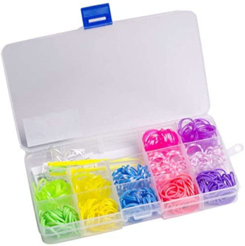 loombandjesbox Colorful meisjes 18 x 10 cm 362-delig geel