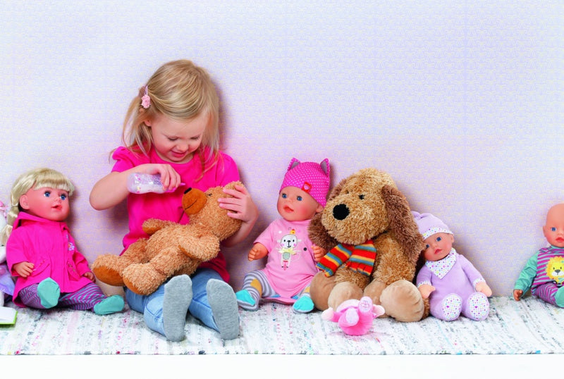 drinkfles 14 cm wit/roze