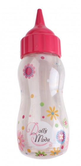 drinkfles 14 cm wit/roze