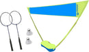 badmintonset 5-delig blauw/geel