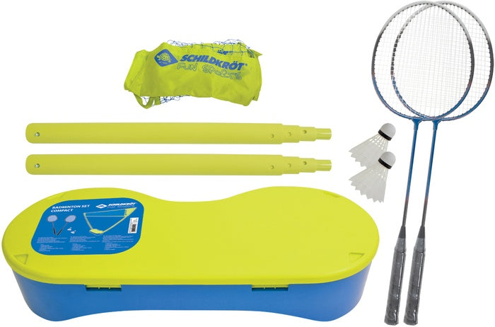 badmintonset 5-delig blauw/geel