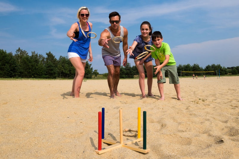 houten werpspel 38 x 38 x 21 cm