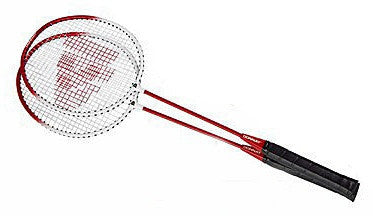 Badmintonset HTF staal rood per set