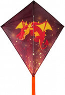 Diamantvlieger Draak 50 x 70 cm rood/zwart