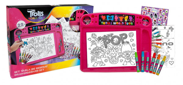 bureauset kleuren Trolls: World Tour junior roze