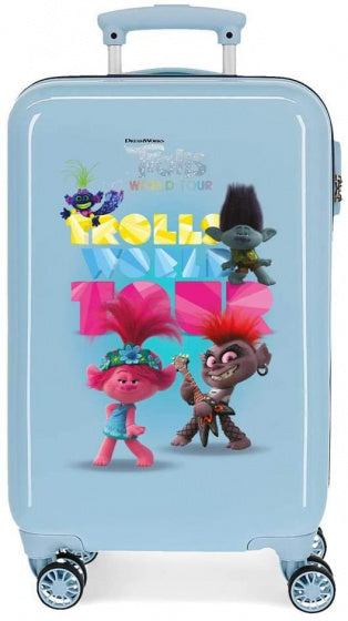 koffer Trolls junior 61 liter ABS blauw