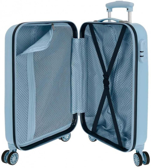 koffer Trolls junior 61 liter ABS blauw