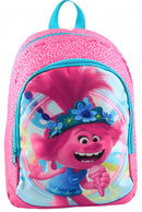 rugzak Trolls junior 15 liter polyester roze/blauw