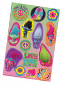 stickers Trolls junior papier roze/groen