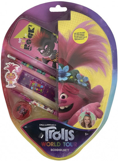 Trolls World Tour school briefpapier set met masker