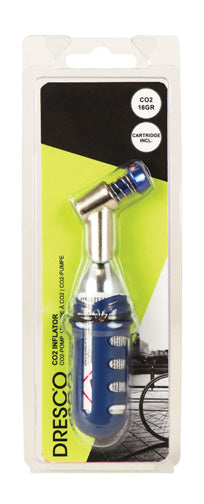Co2 pomp met 16 gram Co2-patroon staal zilver 2-delig