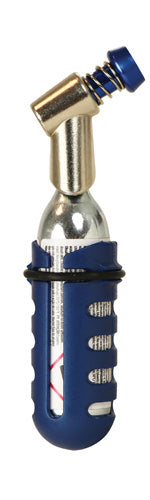 Co2 pomp met 16 gram Co2-patroon staal zilver 2-delig
