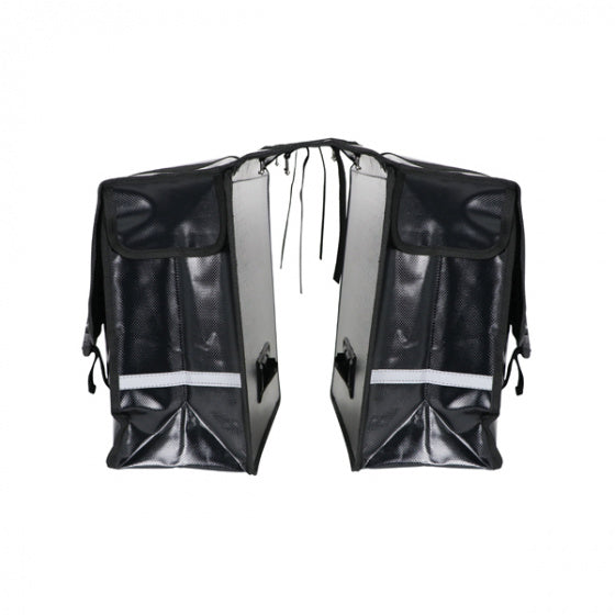 dubbele fietstas Transporter 40 liter bisonyl zwart