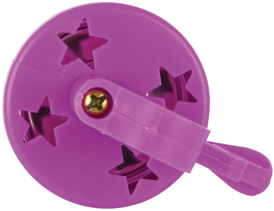 fietsbel Bloem meisjes ca. 50 mm staal zilver/paars