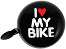 fietsbel dingdong I love My Bike 60 mm staal zwart