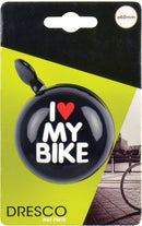 fietsbel dingdong I love My Bike 60 mm staal zwart