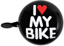 fietsbel dingdong I love My Bike 80 mm staal zwart