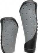 handvatten Ergo Grip ca. 10 cm rubber zwart/grijs per set