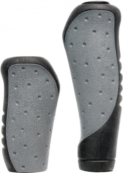 handvatten Ergo Grip ca. 10 cm rubber zwart/grijs per set