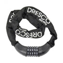 kettingcijferslot 6 mm staal/polyester 90 cm zwart