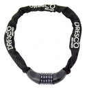 kettingcijferslot 6 mm staal/polyester 90 cm zwart