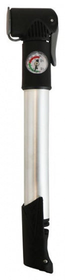 minipomp manometer 3.5 bar 27,5 cm aluminium zilver