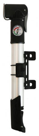 minipomp manometer 3.5 bar 27,5 cm aluminium zilver