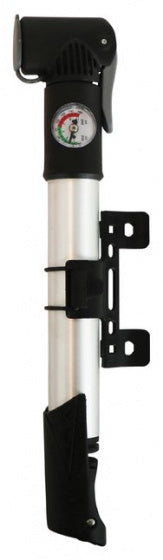 minipomp manometer 3.5 bar 27,5 cm aluminium zilver