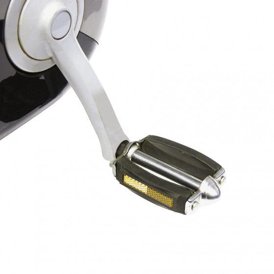 pedalen Klassiek metaalzwart/zilver 2 stuks