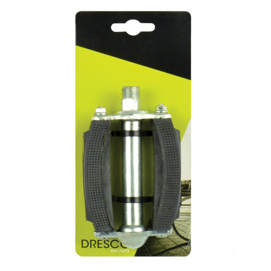 pedalen Klassiek metaalzwart/zilver 2 stuks