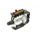 platformpedalen MTB 11 cm metaal chroom/zwart 2 stuks