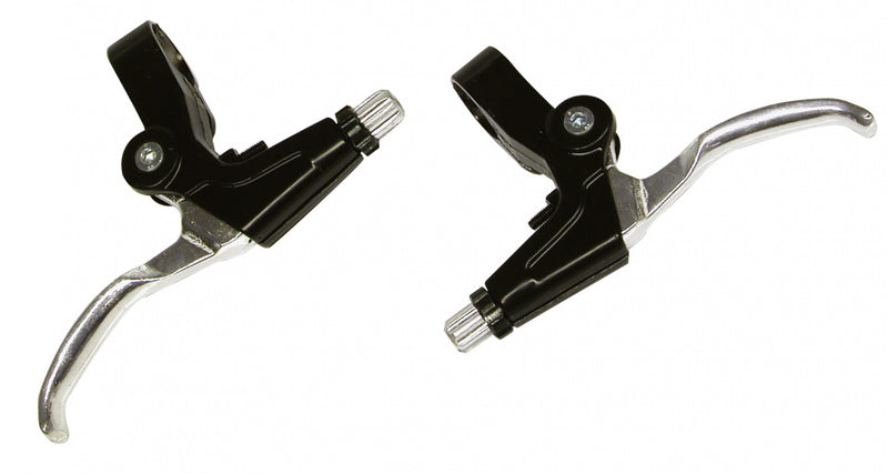 remgrepenset V-brake metaal zwart/zilver 2-delig