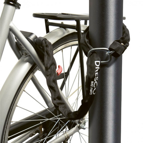 ringslot met plug-in ketting 90 cm x 5,5 mm staal zwart