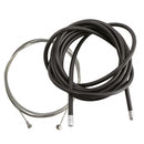 remkabelset universeel voor/achter zwart/zilver 4-delig