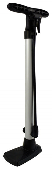fietspomp Compact 53 cm aluminium zilver/zwart