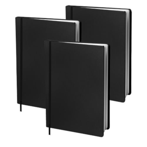 boekenkaft elastisch A4 textiel/elastaan zwart 3 stuks