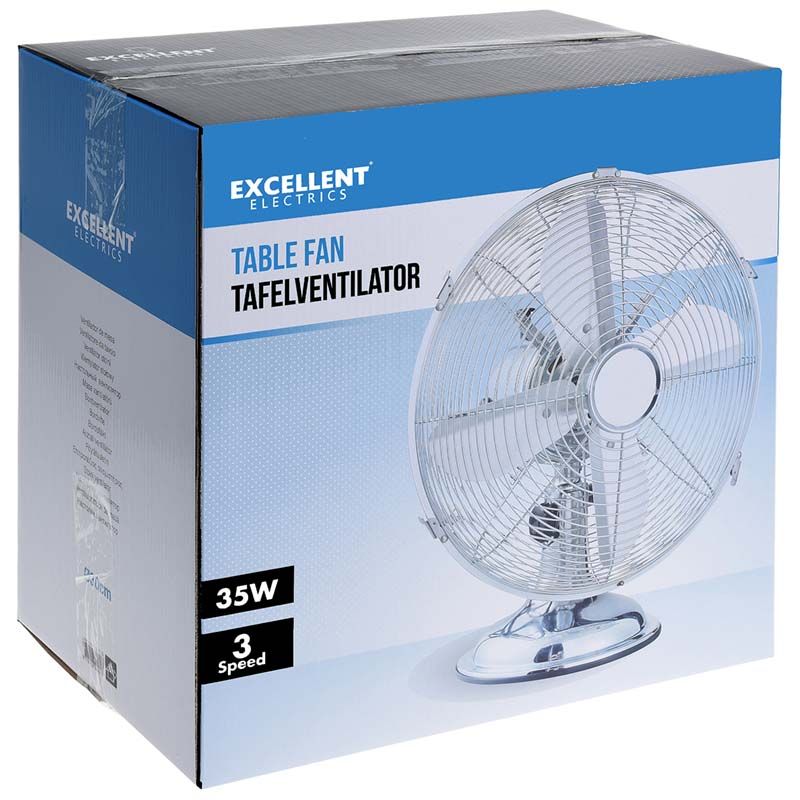 Vloerventilator chroom 30cm