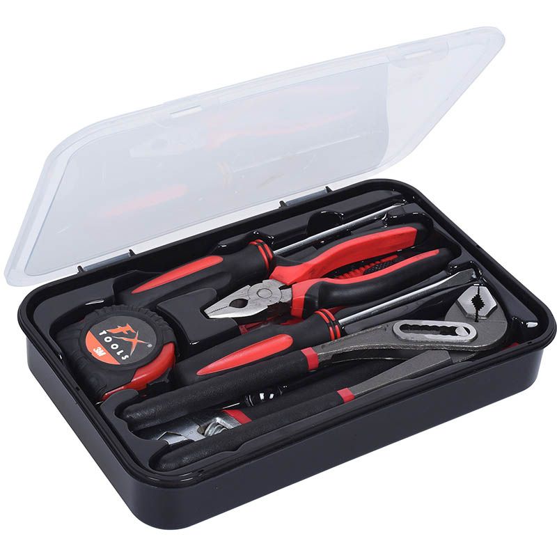 FX Tools Gereedschapset 9-delig Rood/Zwart
