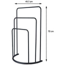 Handdoekrek staand metaal -Zwart