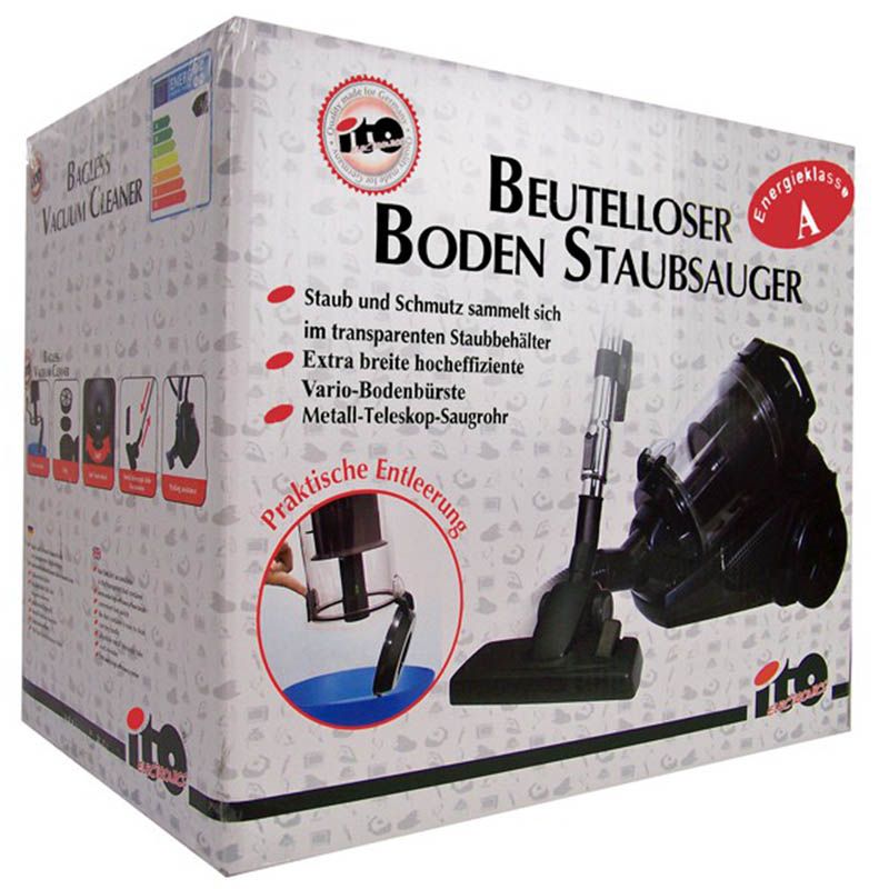 ITO electronics Cyclone (zakloze) stofzuiger zwart