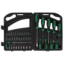 Brüder Mannesmann Schroevendraaier-, bit- en doppenset in koffer (47 dlg)